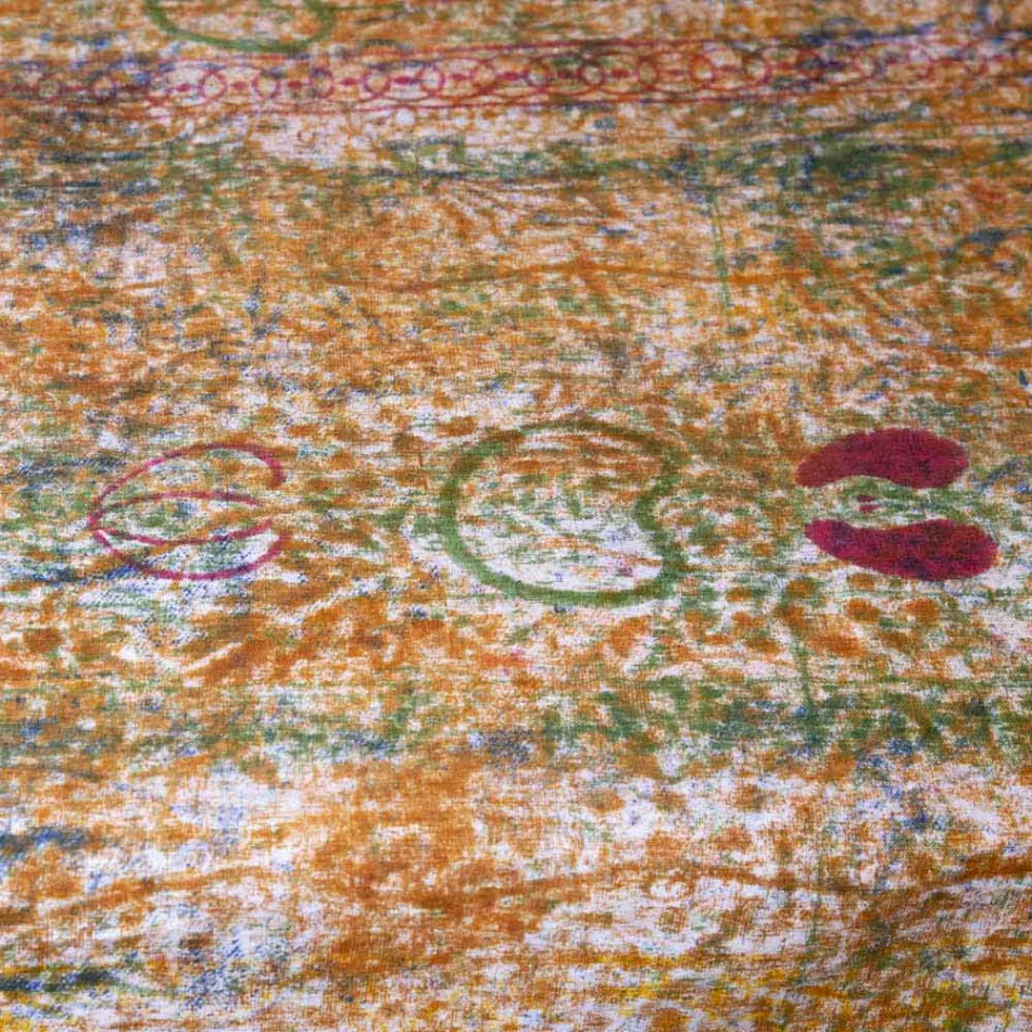 Mbulesa tavoline e Artit Italian me Pambuk Shtypur Një Copë - Markat Viadurini