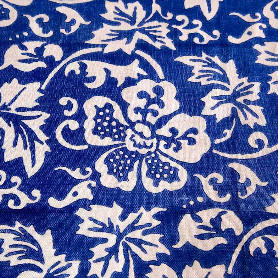 Mbulesë tavoline prej 100% italiane të punuar me dorë me një printim dore me një copë - marka Viadurini