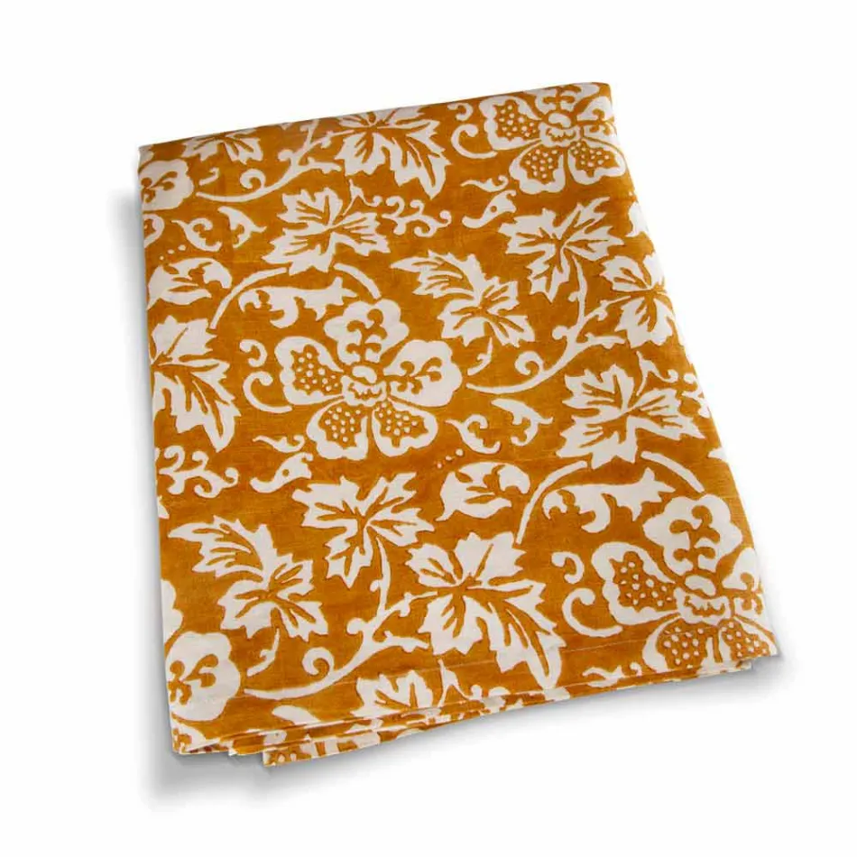 Mbulesë tavoline prej 100% italiane të punuar me dorë me një printim dore me një copë - marka Viadurini