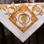 Mbulesa e Lartë Artistike me Mbulesë Tavoline me Artë Dore të Arteve Italiane - Marka Viadurini