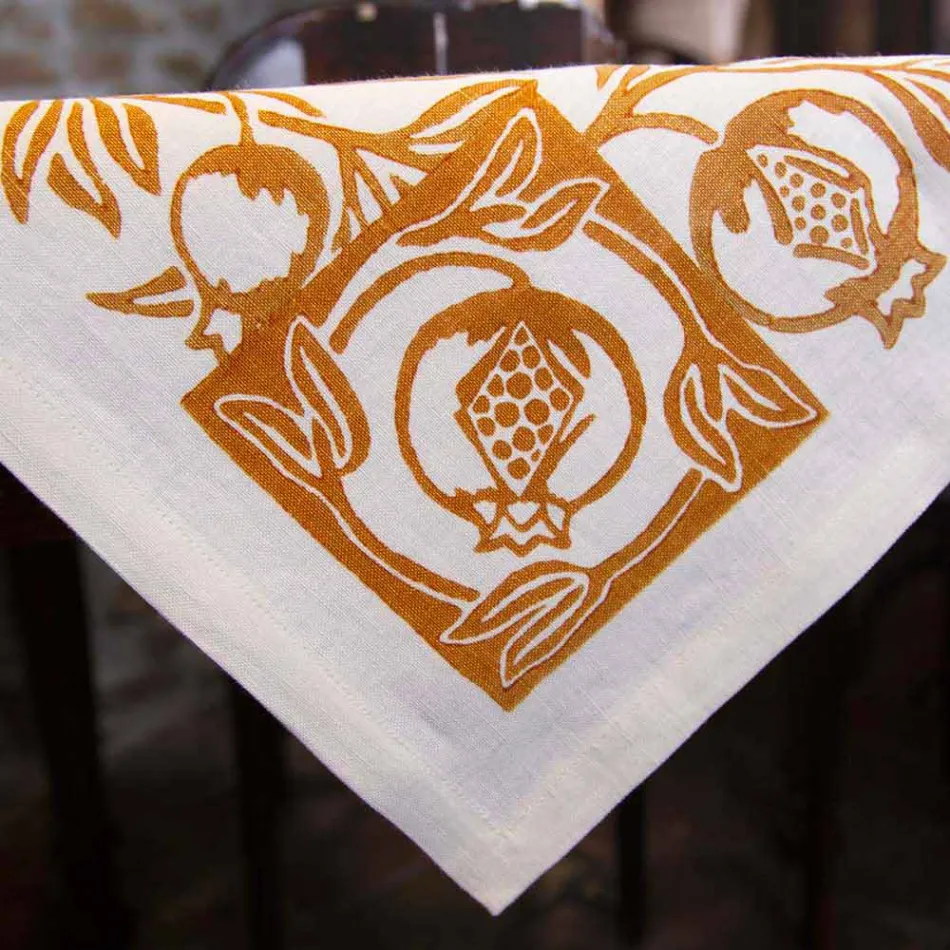 Mbulesa e Lartë Artistike me Mbulesë Tavoline me Artë Dore të Arteve Italiane - Marka Viadurini