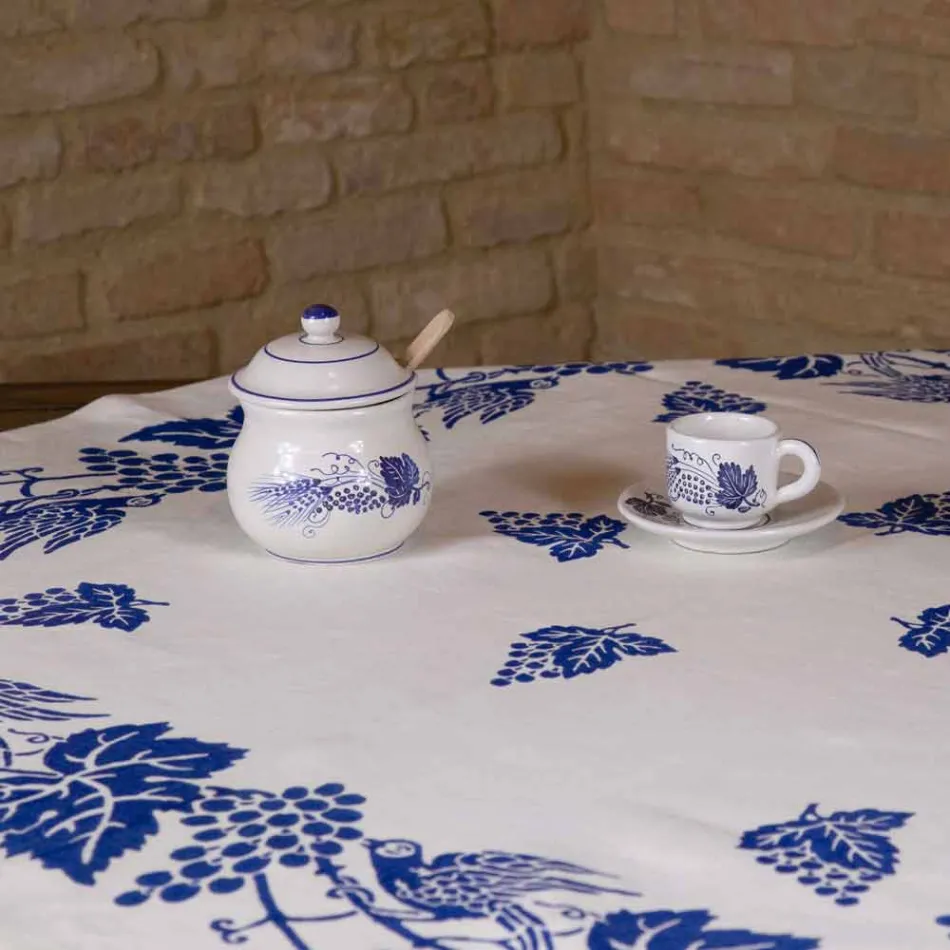 Mbulesa e Lartë Artistike me Mbulesë Tavoline me Artë Dore të Arteve Italiane - Marka Viadurini