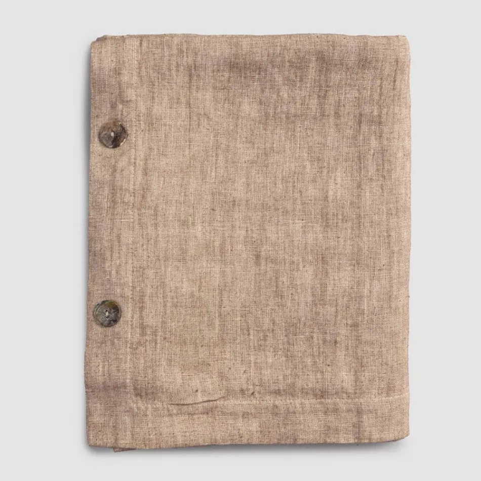 Mbulesa tavoline prej liri drejtkendeshe me vrima kopsash dhe 10 kopsa, luksoze - mesdhetare Viadurini