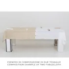 Mbulesa tavoline modulare me ngjyra luksoze me vrima butonash dhe 12 butona - Mesdhetare Viadurini