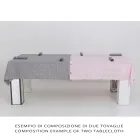 Mbulesa tavoline modulare me ngjyra luksoze me vrima butonash dhe 12 butona - Mesdhetare Viadurini