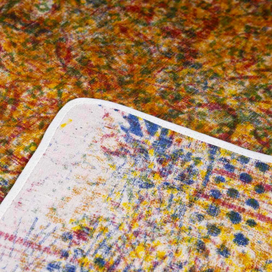 Mbulesë tavoline me cilësi të lartë italiane, të punuar me pambuk, të shtypura në pambuk - Markat e markave Viadurini