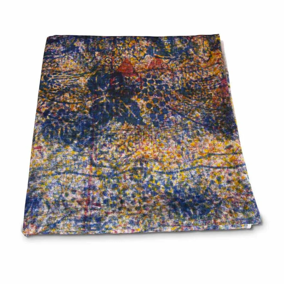 Mbulesë tavoline me cilësi të lartë italiane, të punuar me pambuk, të shtypura në pambuk - Markat e markave Viadurini