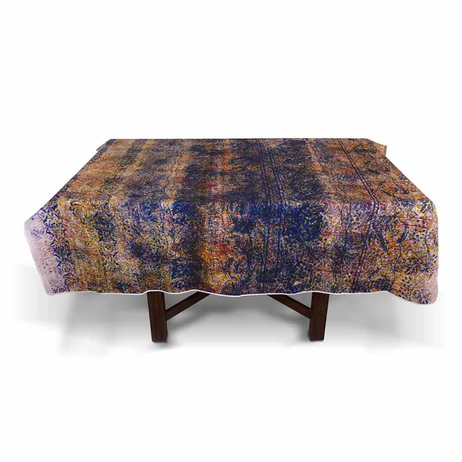 Mbulesë tavoline me cilësi të lartë italiane, të punuar me pambuk, të shtypura në pambuk - Markat e markave Viadurini