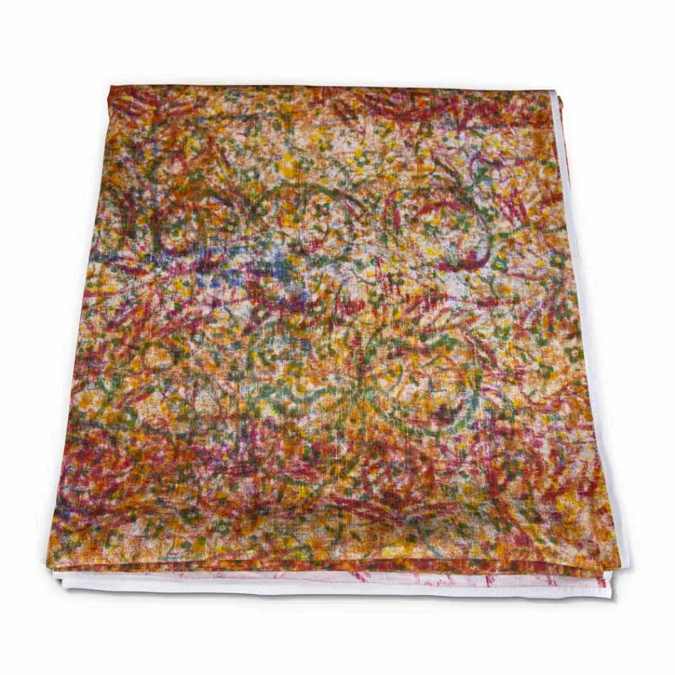 Mbulesë tavoline me cilësi të lartë italiane, të punuar me pambuk, të shtypura në pambuk - Markat e markave Viadurini