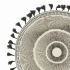 Shes për mëngjes të rrumbullakët në jute me thekë të zeza 12 copë - Casside Viadurini