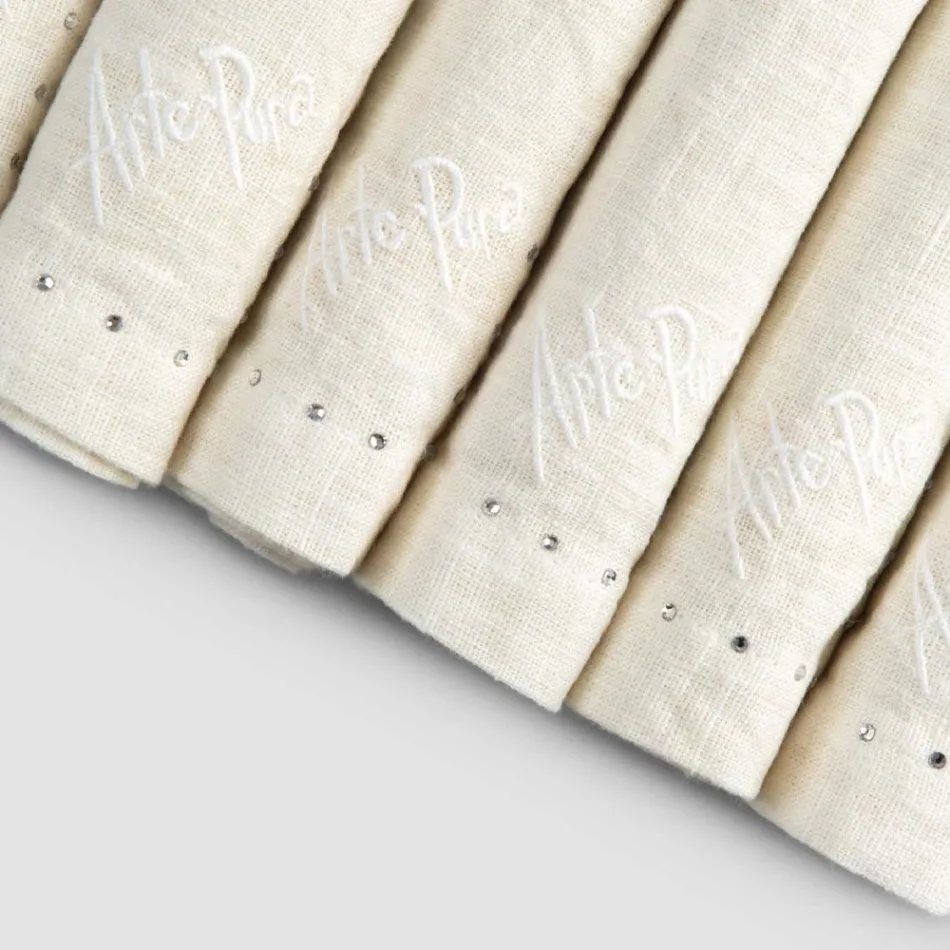 Peceta prej liri me kristale të zeza ose gjalpi, 6 copë luksoze italiane - Prezio Viadurini