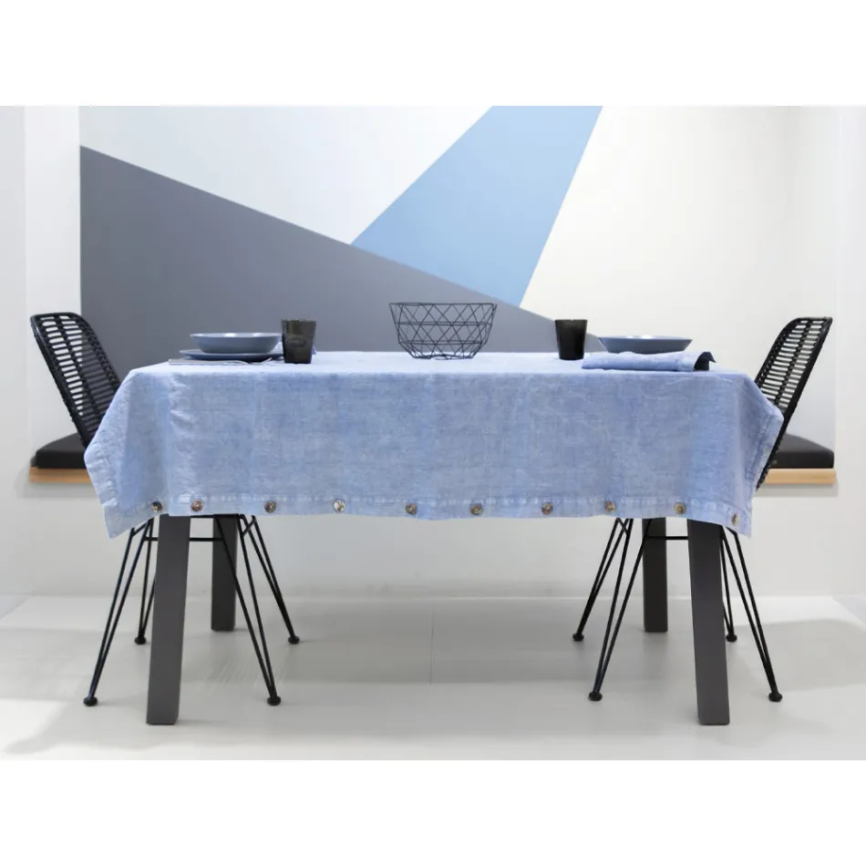 Peceta të rënda prej liri me buzë të palosur, ngjyra të ndryshme, 6 copë - Onestini Viadurini