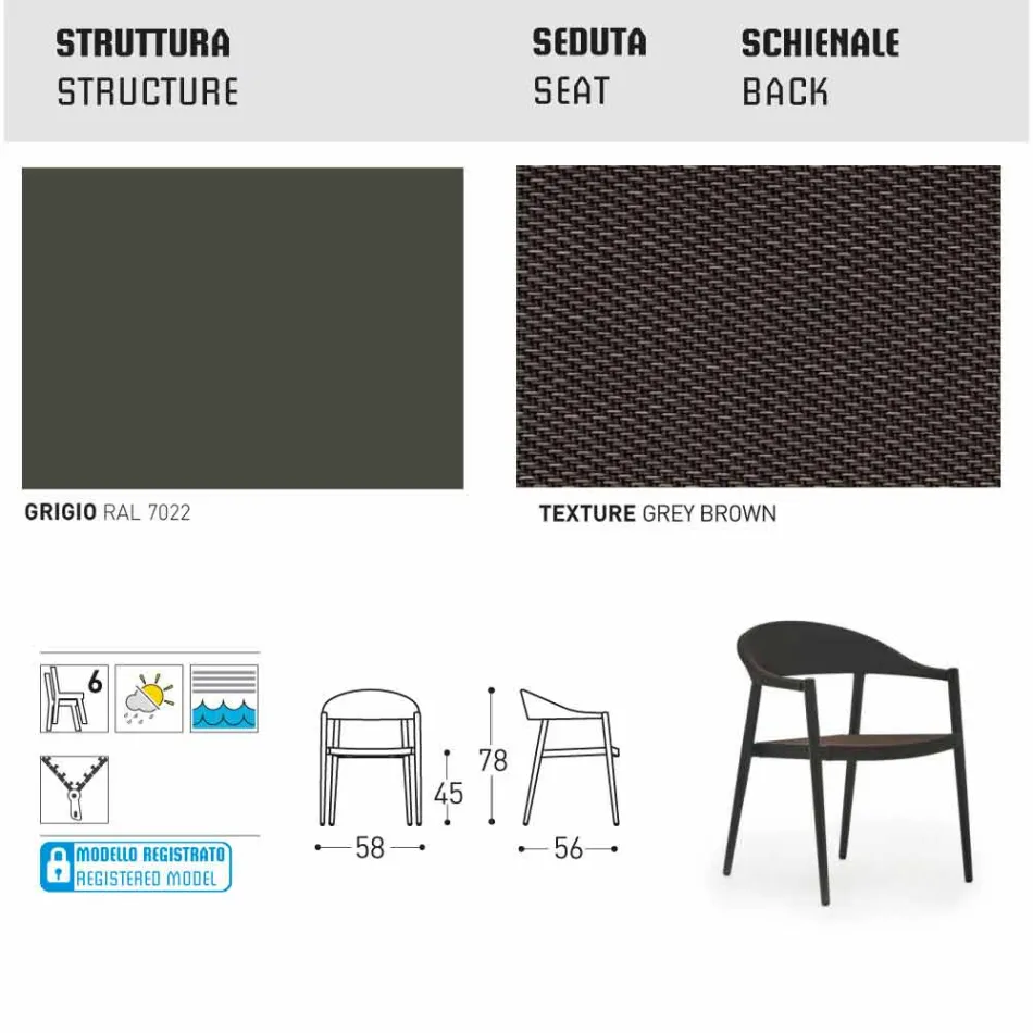 Kolltuk i projektimit kopsht bashkëkohor Varaschin Clever, 6 copë Viadurini