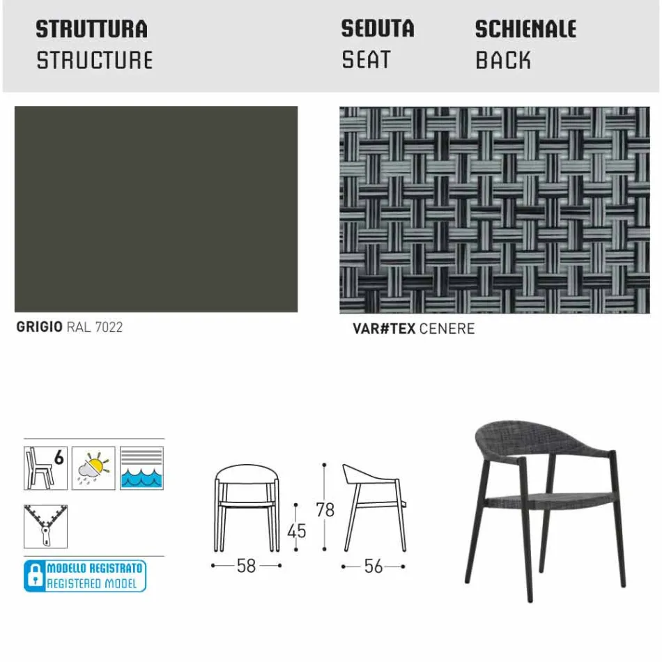 Kolltuk i projektimit kopsht bashkëkohor Varaschin Clever, 6 copë Viadurini