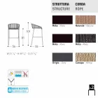 Stool bashkëkohor i kopshtit Varaschin Cricket, 2 copë Viadurini