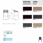 Stool kopshti moderne alumini Varaschin Cricket, 2 copë Viadurini