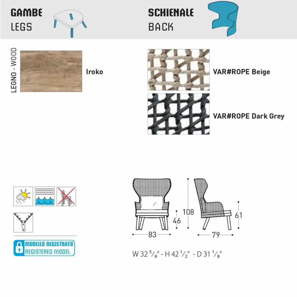 Varaschin Emma mbushur kolltuk në natyrë të dizajnit modern Viadurini