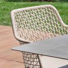 Varaschin Emma karrige moderne në natyrë në pëlhurë dhe alumin Viadurini