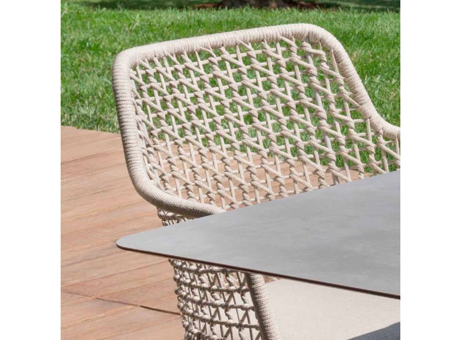 Varaschin Emma karrige moderne në natyrë në pëlhurë dhe alumin Viadurini