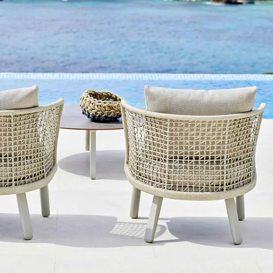 Kolltuk kopshti Varaschin Emma i veshur me susta në pëlhurë dhe metal Viadurini