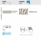 Kolltuk kopshti Varaschin Emma i veshur me susta në pëlhurë dhe metal Viadurini