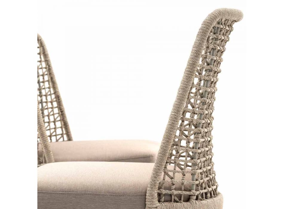 Varaschin Emma karrige në natyrë në pëlhurë dhe alumin Viadurini