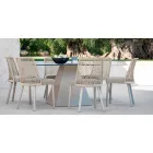 Karas kopsht dizajni Varaschin Emma në pëlhurë dhe alumin Viadurini