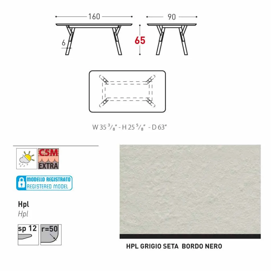 Tabela e kopshtit Varaschin Link me këmbë druri tik, H 65 cm Viadurini