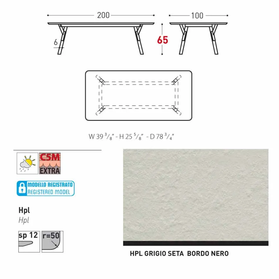 Tabela e kopshtit Varaschin Link me këmbë druri tik, H 65 cm Viadurini