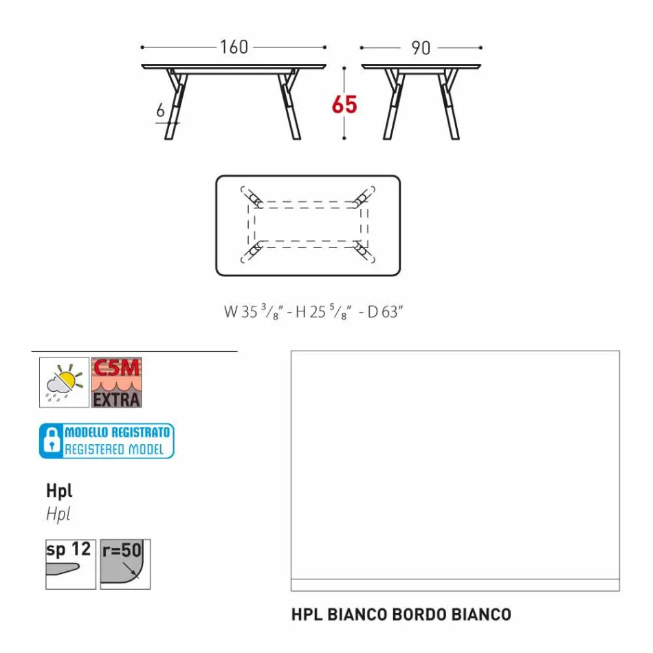 Tabela e kopshtit Varaschin Link me këmbë dru tik, H 75 cm Viadurini