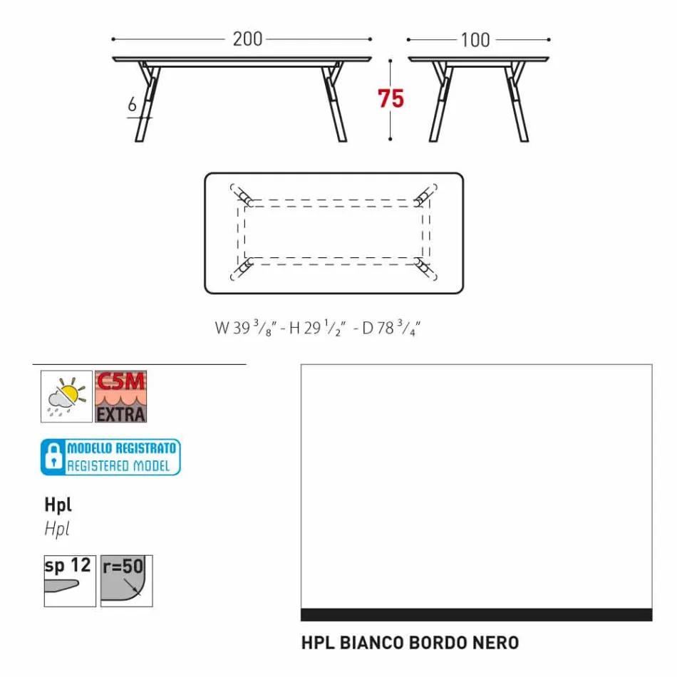 Tabela e kopshtit Varaschin Link me këmbë dru tik, H 75 cm Viadurini
