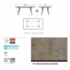 Varaschin Link tavolinë ngrënie në natyrë ose brendshme H 65 cm Viadurini