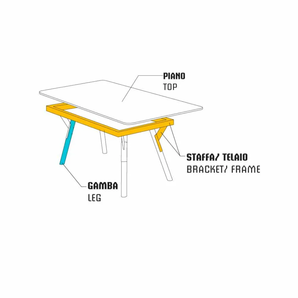 Kopsht Varaschin Link ose tryezë shtëpie ngrënie H 75 cm Viadurini