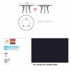 Tabela e rrumbullakët në natyrë Varaschin Link me këmbë dru tik, H 65cm Viadurini