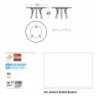 Tabela e rrumbullakët në natyrë Varaschin Link me këmbë dru tik, H 65cm Viadurini