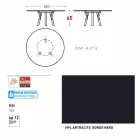 Tabela e jashtme / dizajni i brendshëm i rrumbullakët Varaschin Link, H 65 cm Viadurini