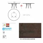 Tabela e jashtme / dizajni i brendshëm i rrumbullakët Varaschin Link, H 65 cm Viadurini