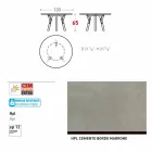 Tabela e jashtme / dizajni i brendshëm i rrumbullakët Varaschin Link, H 65 cm Viadurini