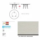 Tabela e jashtme / dizajni i brendshëm i rrumbullakët Varaschin Link, H 65 cm Viadurini