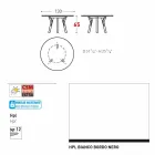 Tabela e jashtme / dizajni i brendshëm i rrumbullakët Varaschin Link, H 65 cm Viadurini