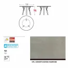 Tabela e rrumbullakët e kopshtit Varaschin Link me këmbë dru tik, H 75cm Viadurini