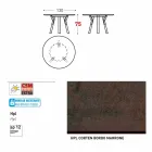 Tabela e rrumbullakët e kopshtit Varaschin Link me këmbë dru tik, H 75cm Viadurini