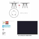 Tabela e rrumbullakët e kopshtit Varaschin Link me këmbë dru tik, H 75cm Viadurini