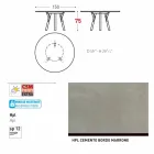 Tabela e rrumbullakët e kopshtit bashkëkohor Varaschin Link, H 75 cm Viadurini