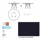 Tabela e rrumbullakët e kopshtit bashkëkohor Varaschin Link, H 75 cm Viadurini