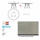 Tabela e rrumbullakët e kopshtit bashkëkohor Varaschin Link, H 75 cm Viadurini