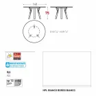 Tabela e rrumbullakët e kopshtit bashkëkohor Varaschin Link, H 75 cm Viadurini