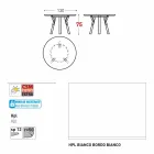 Tabela e rrumbullakët e kopshtit bashkëkohor Varaschin Link, H 75 cm Viadurini