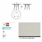 Tabela e rrumbullakët e kopshtit bashkëkohor Varaschin Link, H 75 cm Viadurini