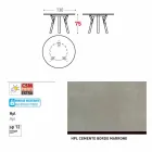 Tabela e rrumbullakët e kopshtit bashkëkohor Varaschin Link, H 75 cm Viadurini